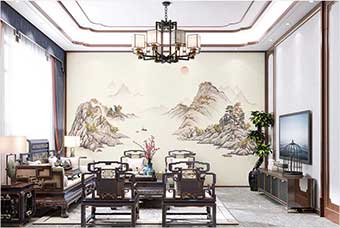 黑河森佰汇航空纤维墙咔（巴山蜀水）