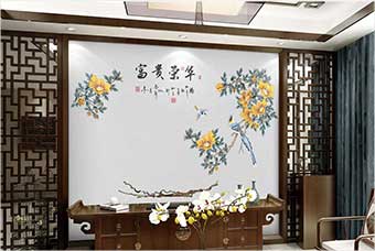 黑河森佰汇航空纤维墙咔（富贵荣华）